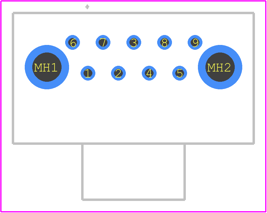 MWDM2L-9PCBRP-.080 - Glenair PCB footprint - Other - Other - MWDM2L-9PCBRP-.080-1