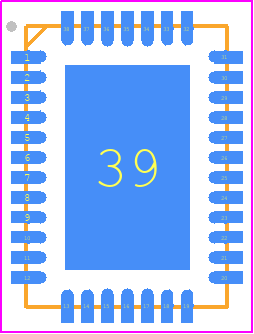 SI3454-B01-IM - Silicon Labs PCB footprint - Quad Flat No-Lead - Quad Flat No-Lead - 38-pin QFN