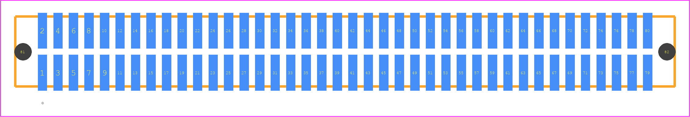 TFM-140-22-L-D-A - SAMTEC PCB footprint - Other - Other - TFM-140-ZZ-XXX-D-A