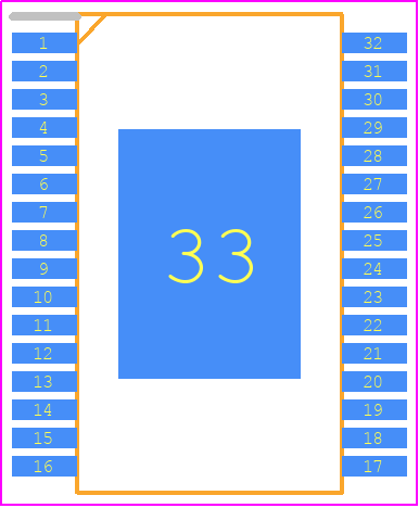 TAS5720ATDAPRQ1 - Texas Instruments PCB footprint - Small Outline Packages - Small Outline Packages - DAP0032B-1
