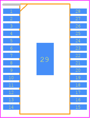 IS31FL3738-ZLS4-TR - Lumissil Microsystems PCB footprint - Small Outline Packages - Small Outline Packages - eTSSOP-28