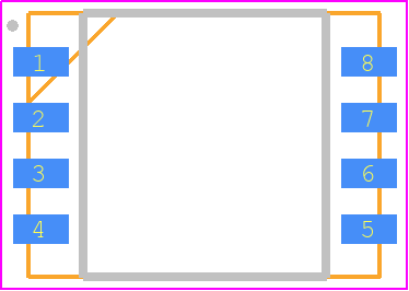 XTSD08GLGEAG - XTX PCB footprint - Small Outline No-lead - Small Outline No-lead - LGA8 (8*6mm)