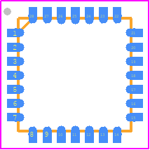 STM8L151G2U3TR - STMicroelectronics PCB footprint - Quad Flat No-Lead - Quad Flat No-Lead - UFQFPN28