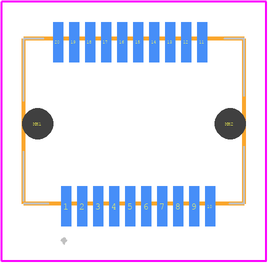 744410010 - Molex PCB footprint - Other - Other - 744410010-1