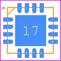 IC-MA3QFN16-4X4 - ic-haus PCB footprint - Quad Flat No-Lead - Quad Flat No-Lead - QFN16-4X4