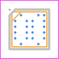 W25Q128JWYIM TR - Winbond PCB footprint - BGA - BGA - 21-Ball WLCSP
