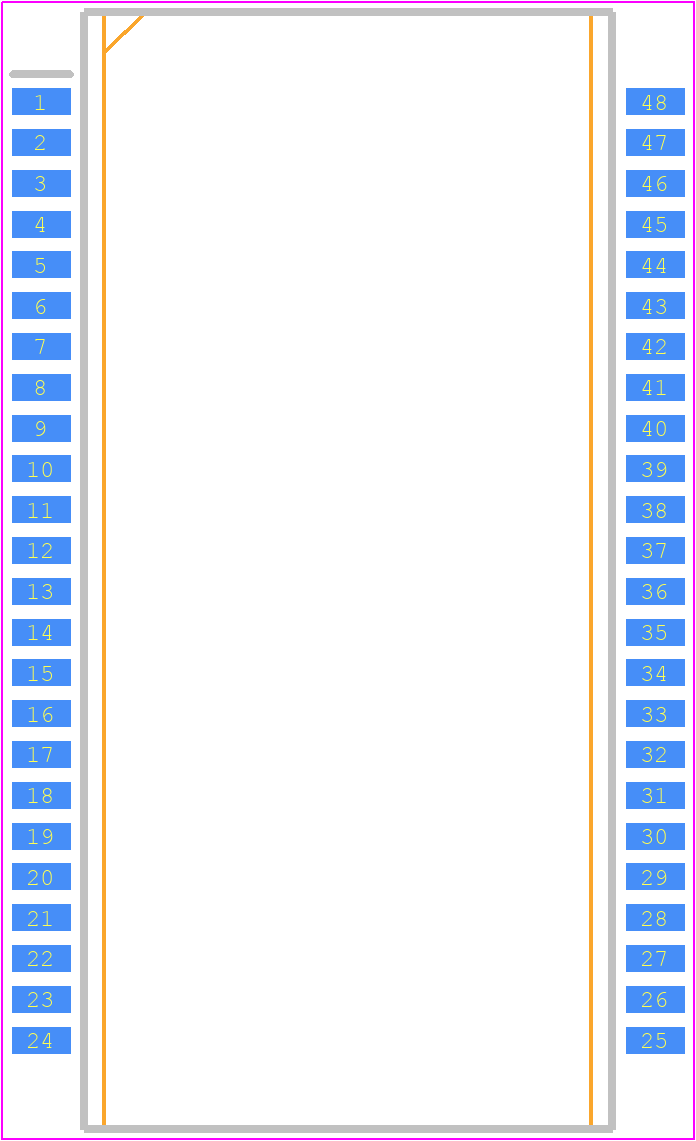 TG111-RPE41NV6RL - Halo Electronics PCB footprint - Small Outline Packages - Small Outline Packages - NV6 SMD 48PIN