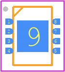 M95080-DFMC6TG - STMicroelectronics PCB footprint - Small Outline No-lead - Small Outline No-lead - . UFDFPN8 (MLP8) – 8-lead ultra thin fine pitch dual flat package no lead 2 x 3 mm, data-