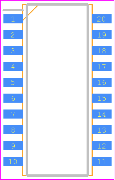 4820P-1-221LF - Bourns PCB footprint - Small Outline Packages - Small Outline Packages - 20Pin SMT