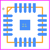 ADRF6521ACPZ - Analog Devices PCB footprint - Quad Flat No-Lead - Quad Flat No-Lead - LFCSP