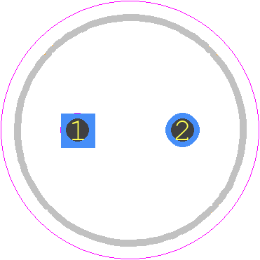 226CKR100M - Cornell Dubilier PCB footprint - Capacitor, Polarized Radial Diameter - Capacitor, Polarized Radial Diameter - 8mmx11.5mm