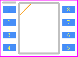 AM422-1 - Analog Microelectronics PCB footprint - Small Outline Packages - Small Outline Packages - SOP8