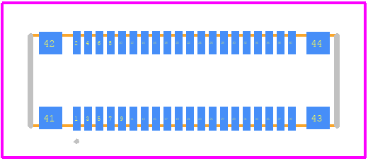 204927-0401 - Molex PCB footprint - Other - Other - 204927-0401-2
