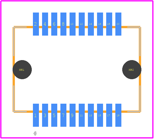 MEC8-110-01-S-D-RA1-TR - SAMTEC PCB footprint - Other - Other - MEC8-110-01-S-D-RA1-TR-5