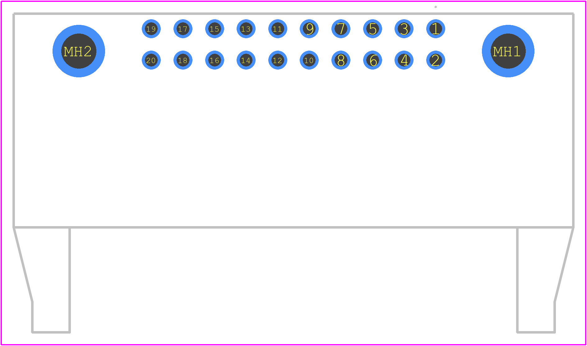09185205906 - HARTING PCB footprint - Other - Other - 09185205906-1