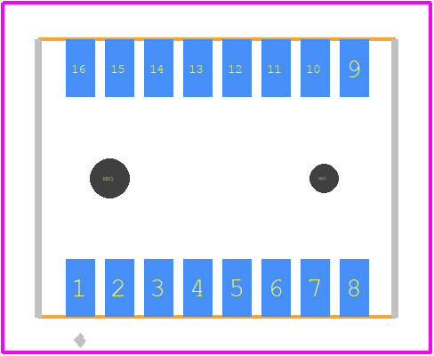 LCD-1623-003-2 - Amphenol PCB footprint - Other - Other - LCD-1623-003-2