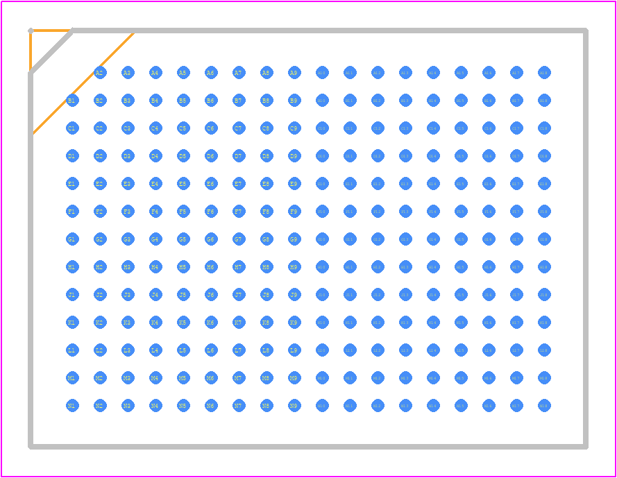 BU-67302B0C0R-202 - DDC PCB footprint - BGA - BGA - BU-67302B0C0R-202