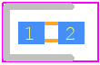 KREGLP41.22-PR-AD - ams OSRAM PCB footprint - LEDs Chip - LEDs Chip - 1mmX0.5mm