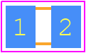 08051U0R8BAT2A - Kyocera AVX PCB footprint - Capacitor Chip Non-polarised - Capacitor Chip Non-polarised - 0805.-2