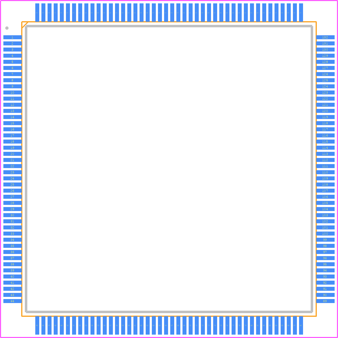 STM32H735IGT6 - STMicroelectronics PCB footprint - Quad Flat Packages - Quad Flat Packages - LQFP 176 24x24x1.4 mm-4