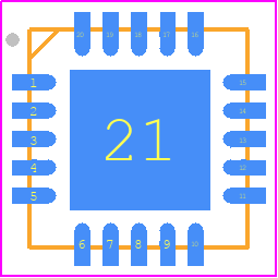 AH323-G - Qorvo PCB footprint - Quad Flat No-Lead - Quad Flat No-Lead - 20QFN5*5
