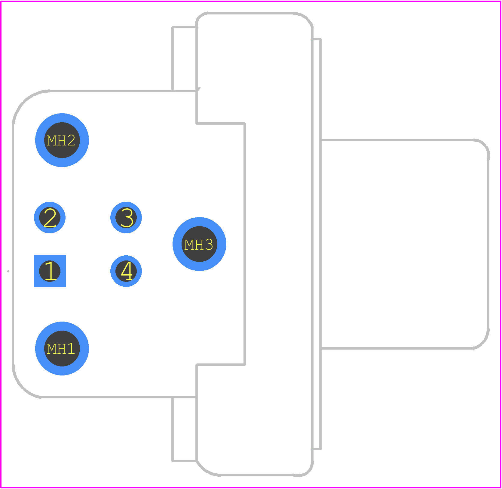 DT13-4P-G003 - TE Connectivity PCB footprint - Other - Other - DT13-4P-G003-4
