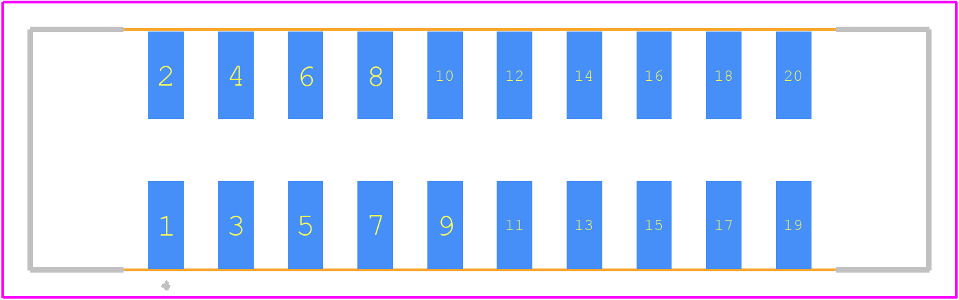 72454-020 - Amphenol PCB footprint - Other - Other - 72454-020-1