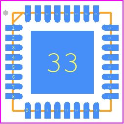 AVR32DB32T-E/RXB - Microchip PCB footprint - Quad Flat No-Lead - Quad Flat No-Lead - (RXB) - 5x5x0.9 mm Body [VQFN]