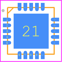 MAX20089ATPB/VY+ - Analog Devices PCB footprint - Quad Flat No-Lead - Quad Flat No-Lead - MAX20089ATPB/VY+