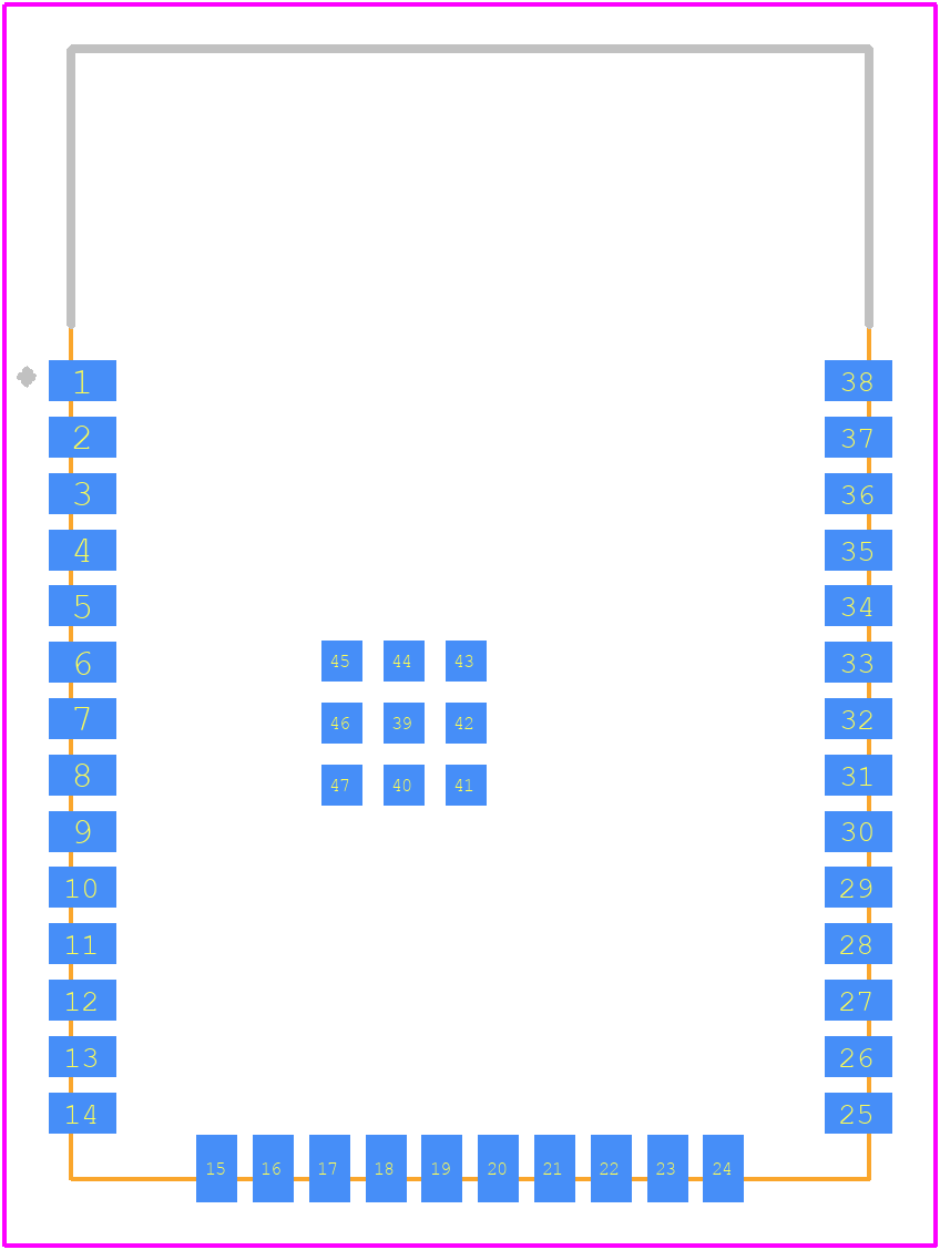 ESP32-WROOM-32E - Espressif Systems PCB footprint - Other - Other - ESP32-WROOM-32E-1