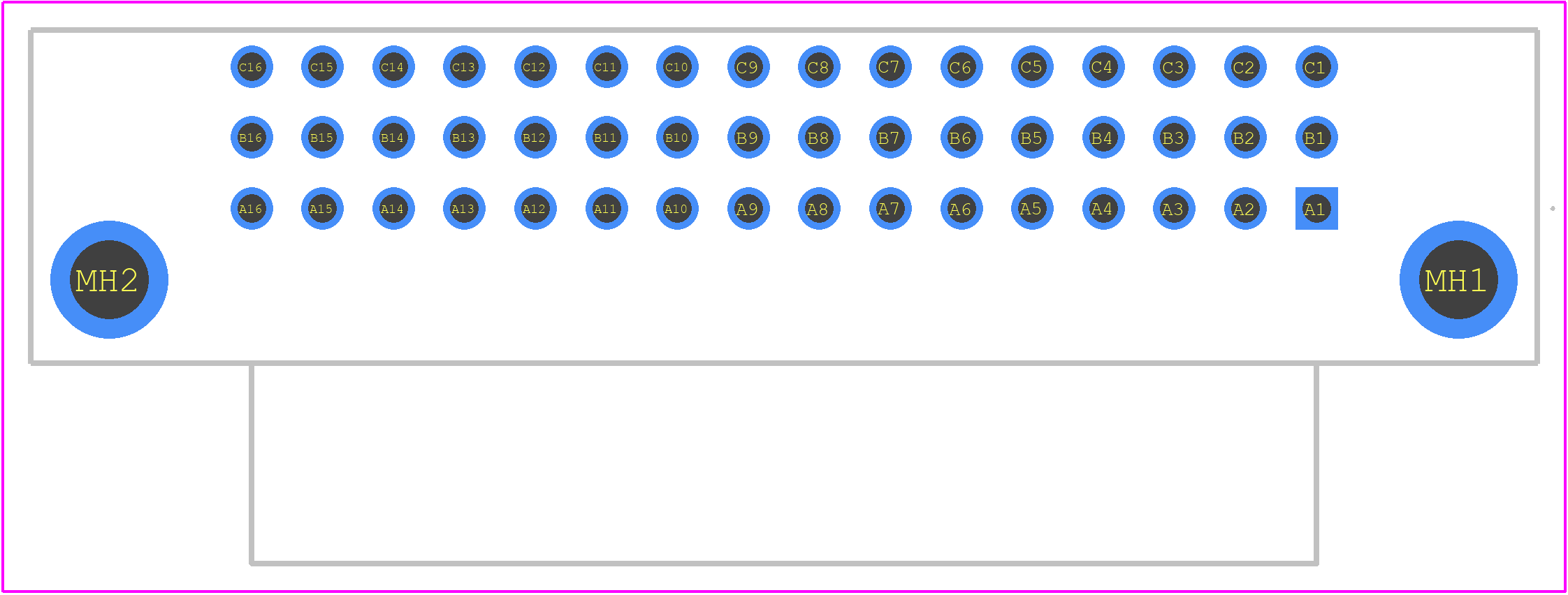 354329 - TE Connectivity PCB footprint - Other - Other - 354329-2