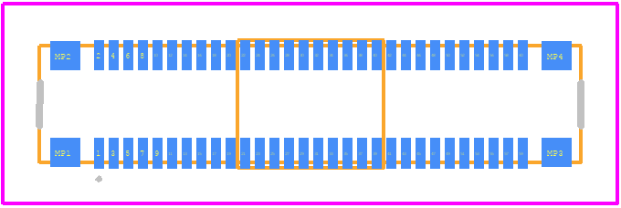 204927-0601 - Molex PCB footprint - Other - Other - 204927-0601-2