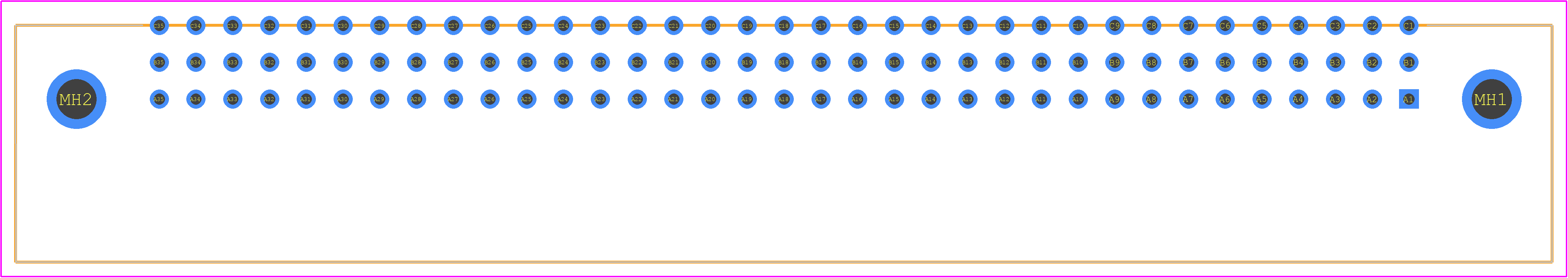 DB3-105P (705) - Amphenol PCB footprint - Other - Other - DB3-105P (705)-6