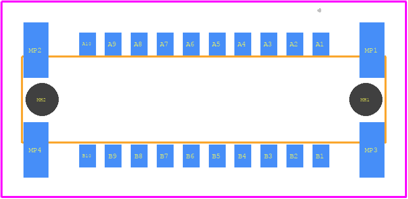 354063 - TE Connectivity PCB footprint - Other - Other - 354063-2