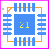 ADS131M03IRUKT - Texas Instruments PCB footprint - Quad Flat No-Lead - Quad Flat No-Lead - RUK (S-PWQFN-N20)