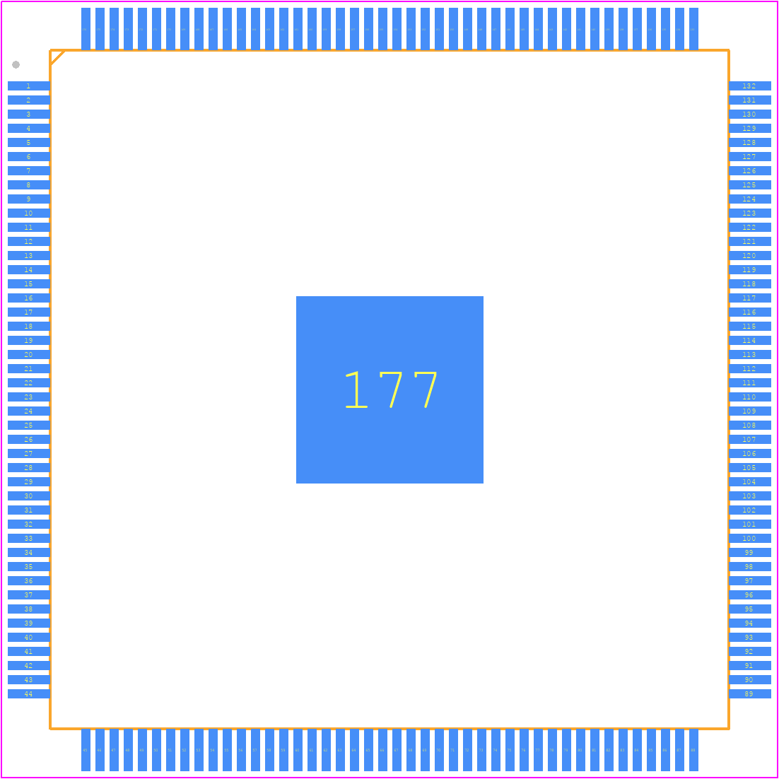 CYT4BF8CEDQ0AEEGS - Infineon PCB footprint - Quad Flat Packages - Quad Flat Packages - 176-TEQFP