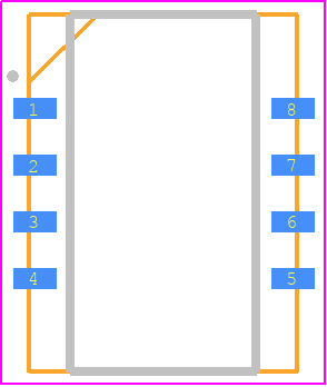 AS5F32G04SND-08LIN - Alliance Memory PCB footprint - Small Outline No-lead - Small Outline No-lead - AS5F32G04SND-08LIN