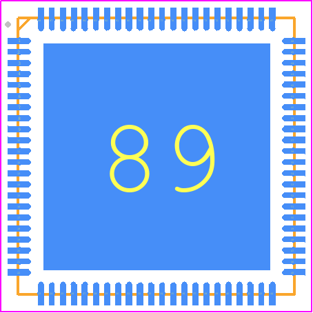 8V19N850DNLGI8 - Renesas Electronics PCB footprint - Quad Flat No-Lead - Quad Flat No-Lead - 88-VFQFPN 10.0 x 10.0 x 0.85