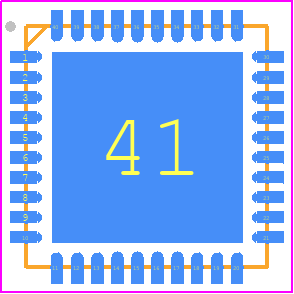HMC1035LP6GE - Analog Devices PCB footprint - Quad Flat No-Lead - Quad Flat No-Lead - 40PIN QFN-+-+