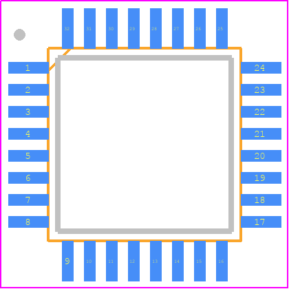 MC56F8014 - Motorola PCB footprint - Quad Flat Packages - Quad Flat Packages - 32-Pin LQFP