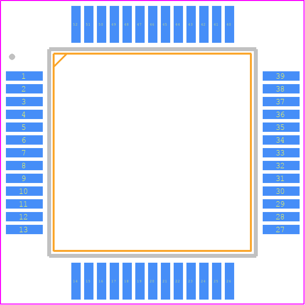ADUC824BS - Analog Devices PCB footprint - Quad Flat Packages - Quad Flat Packages - 52-Lead Plastic Quad Flatpack MQFP (S-52)_2021