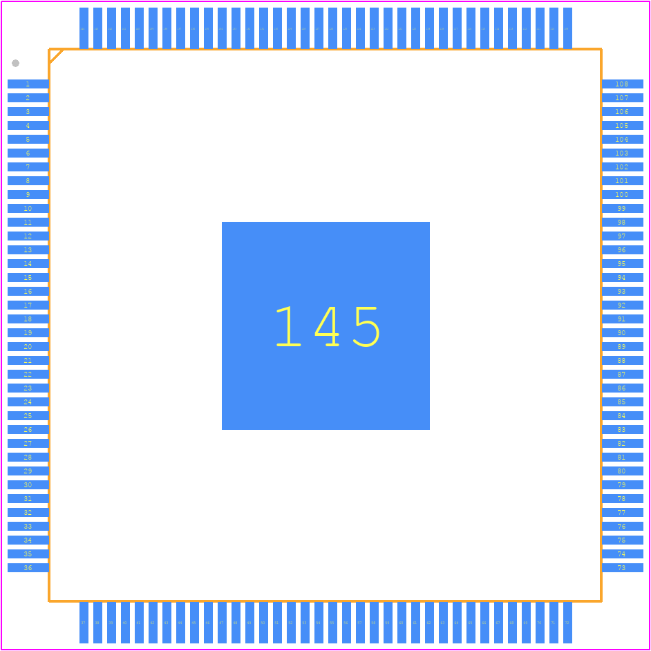TC1724N192F80HRACKXUMA2 - Infineon PCB footprint - Quad Flat Packages - Quad Flat Packages - PG-LQFP-144-17
