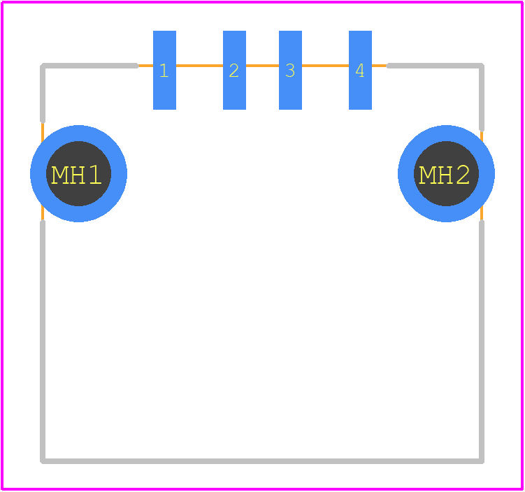 A-USB-A/SMT-R - ASSMANN WSW components GmbH PCB footprint - Other - Other - A-USB-A/SMT-R-3