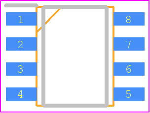 R1EX24512BSAS0A#S0 - Renesas Electronics PCB footprint - Small Outline Packages - Small Outline Packages - PRSP0008DF-B