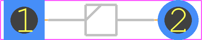 1N6097 - GeneSiC Semiconductor PCB footprint - Diodes, Axial Diameter Horizontal Mounting - Diodes, Axial Diameter Horizontal Mounting - SCHD