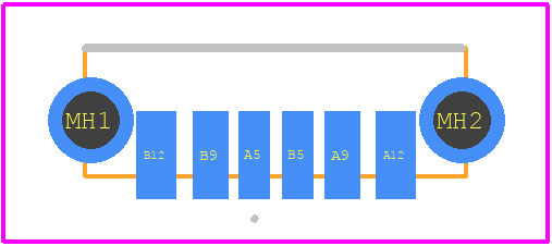 USB4130-GF-C - GCT (GLOBAL CONNECTOR TECHNOLOGY) PCB footprint - Other - Other - USB4130-GF-C-1