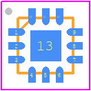 JSW2-63VHDRG+ - Mini-Circuits PCB footprint - Quad Flat No-Lead - Quad Flat No-Lead - QFN_13