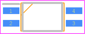 VOS615B-X001T - Vishay PCB footprint - Small Outline Packages - Small Outline Packages - SSOP-4, 50 mil pitch