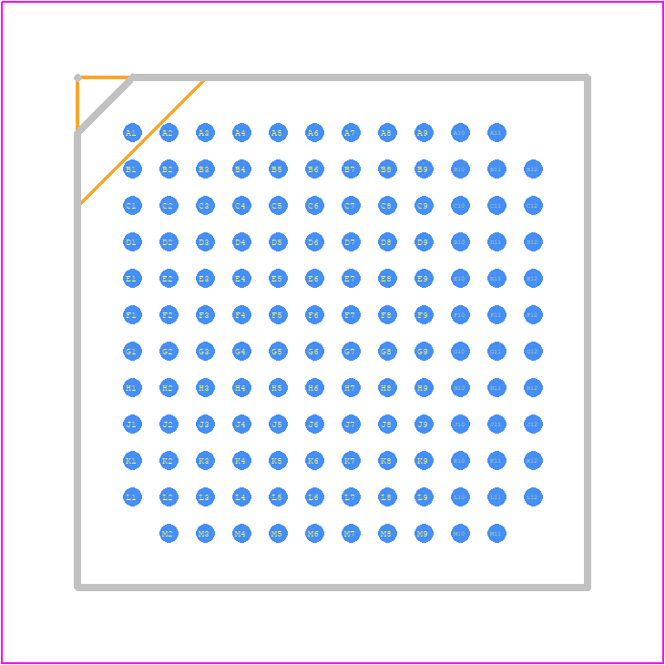 MLX75027RTC-ABA-210-SP - Melexis PCB footprint - BGA - BGA - MLX75027RTC-ABA-210-SP