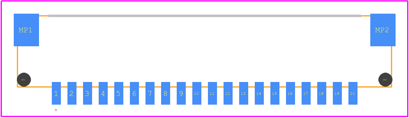DF14-20P-1.25H(54) - Hirose PCB footprint - Other - Other - DF14-20P-1.25H(54)-1
